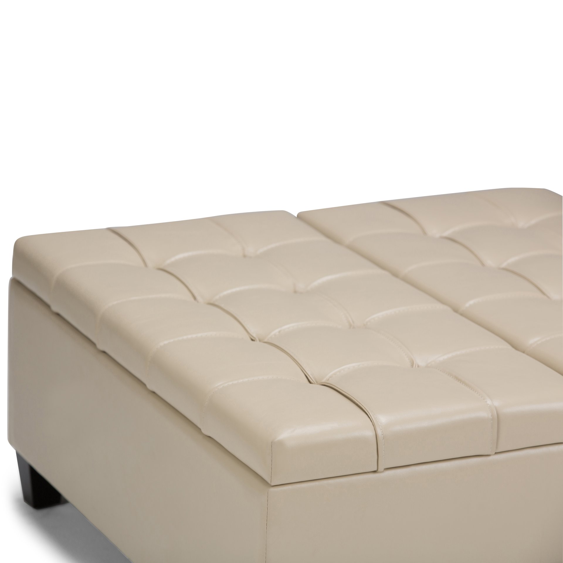 Harrison - Coffee Table Storage Ottoman - Satin Cream - Image 6