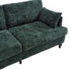 Modern Chenille 2 Seater Sofa With LED Light, USB Charging Port, And Storage Bag - Emerald - Image 19