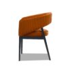 Mirah - Modern Open Barrel Dining Chair - Burnt Orange - Image 4