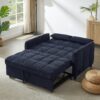 Loveseat Sofa Pull Out Sofa Bed Tufted Sleeper Sofa With An Adjustable Backrest, 3 USB Ports And 2 Lumbar Pillows For Living Room - Blue - Image 13