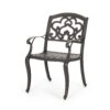 Cast Aluminum Dining Chair With Hand Crafted Details - Copper - Image 6