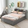 Full Bed With Trundle, Bookcase - Gray - Image 2