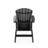 Adirondack Chair Sturdy HDPE Poly Lumber For Poolside, Patio, And Garden Relaxation - Black - Image 4