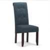 Cosmopolitan - Deluxe Tufted Parson Chair (Set of 2) - Denim Blue - Image 2