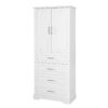 Bathroom Cabinet With 3 Drawers, Adjustable Shelf, Panels, Steel Handles, Soft Close Doors - White - Image 11