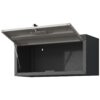 Heavy Duty Metal Wall Mounted Tool Storage Cabinet Steel Metal Garage Storage Cabinet - Black / Gray - Image 6