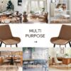 Modern Dining Chair Living Room Metal Leg Dining Chair (Set of 2) - Brown - Image 7