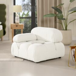 Marcel - Bubble Modular Modern Lounge Arm Chair - Ivory White