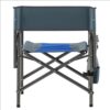 Padded Folding Outdoor Chair With Storage Pockets, Lightweight Oversized Directors Chair For Indoor, Outdoor Camping, Picnics And Fishing - Blue / Gray - Image 13