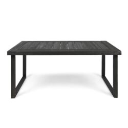 Outdoor Dining Table - Sandblast Dark Gray