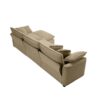 Stylish Corduroy L Shaped 3 Seater Sofa With Ottoman For Small Spaces - Tan - Image 16