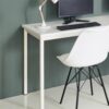 Harry - Contemporary Wood And Metal Computer Desk With Water And Heat Resistance - Ivory - Image 3