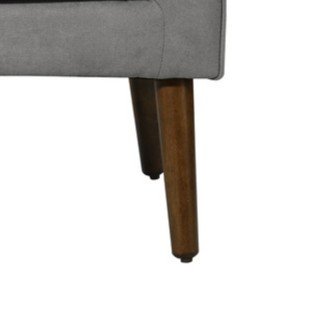 Ryder - Mid Century Modern Woven Fabric Tufted Armchair - Steel Gray - Image 5