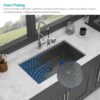 Undermount Kitchen Sink 33" 16 Gauge Ledge Workstation - Gunmetal Black - Image 5