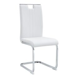 (Set of 4) Material Bow Shaped Chairs Adding Fashion To Minimalist And Contemporary Home Styles - White