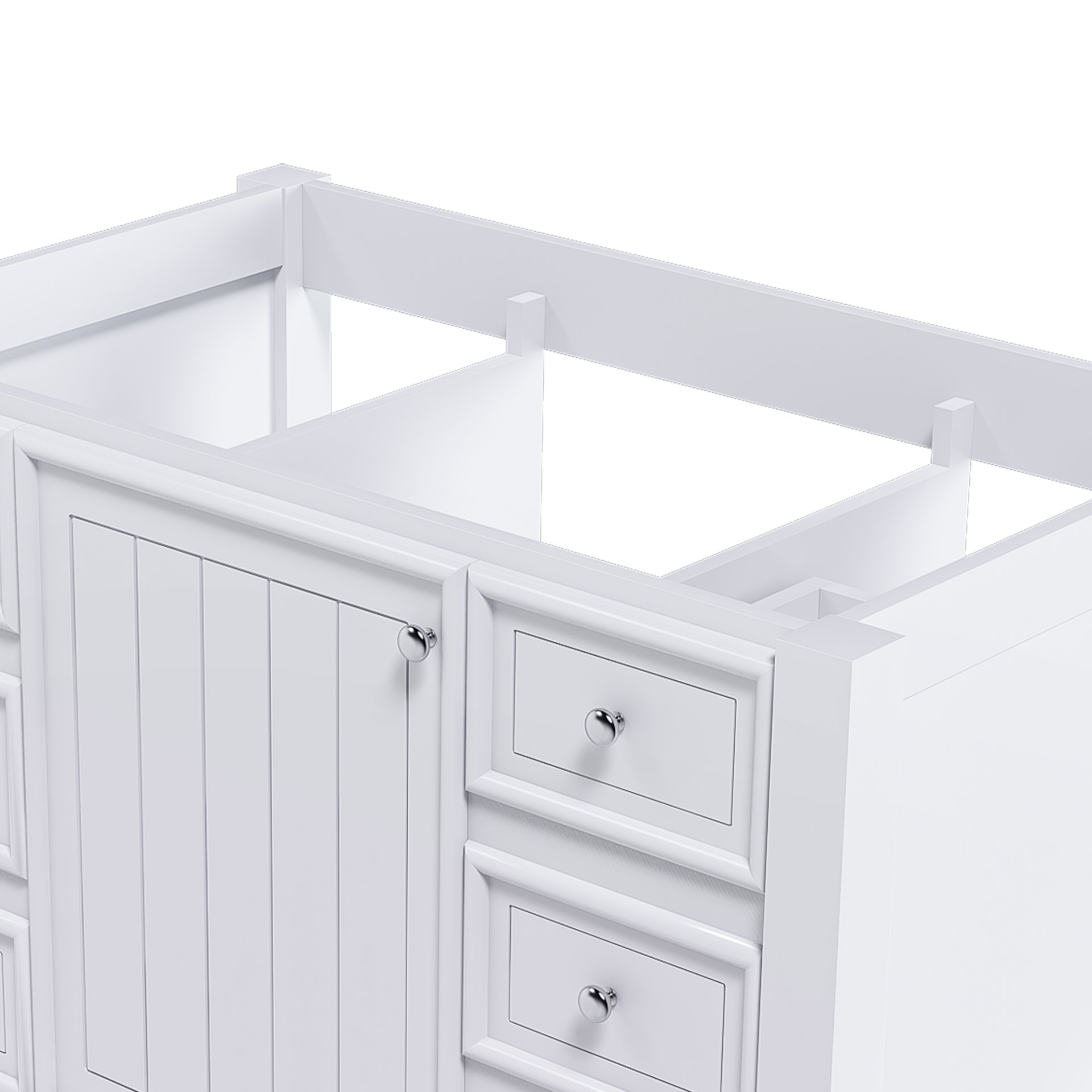 36" Bathroom Vanity With 1 Cabinet And 3 Drawers 1, Storage Solution - White - Image 9