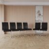 Modern Dining Chairs, Side & Kitchen Chairs With Padded Seat, High Back (Set of 2) - Black - Image 18