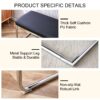 Shoe Changing Bench With Silver Metal Legs For Versatile Use - Black - Image 7
