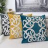 Dora - Vintage Vine Pillow Cover - Green / Dark Green - Image 3