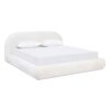 Archie Puffy Grounded - King Upholstered Platform Bed - Almond White - Image 4
