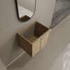 Modern Wall Mounted 24" Bathroom Vanity With 2 Soft Closing Doors, Excluding Sink - Oak - Image 8