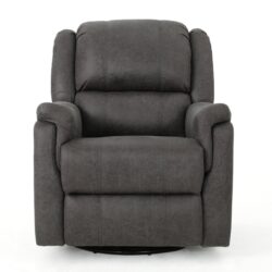 Contemporary Glider Recliner Chair With Swivel Function - Slate