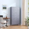 Lockers 18 Door With Lock For Employees, Storage Cabinet For Home Gym Office School Garage - Gray - Image 10