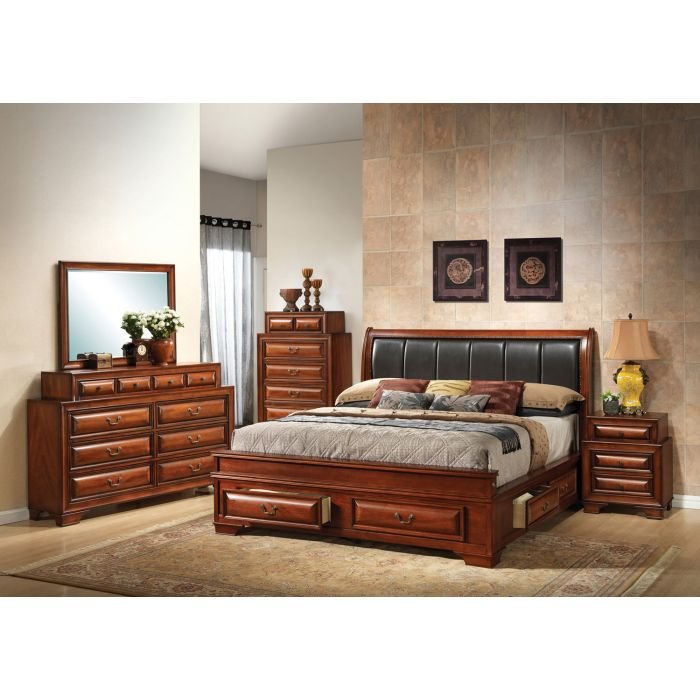 Lavita - King Storage Bed - Oak - Image 6