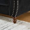 Chesterfield 3 And 2 Seater Velvet Upholstery Sofa With Roll Armrest & Nailhead Fabric Couch For Living Room & Office - Black - Image 14