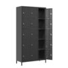 15 Door Lockers With Lock For Employee Storage - Black - Image 10