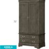 Elegant Traditional Armoire - Gray - Image 2