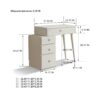 Table Dresser Without Mirror, Compact Dresser Accessories Storage Drawer - White - Image 3