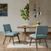 Dining Chair With Upholstered Seat And Back (Set of 2) - Blue - Image 2