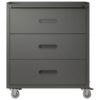 Heavy Duty Metal Storage Cabinet With Wheels 3 Drawer Tool Cabinet For Garage, Office, And Home Organizer Solutions - Brushed Nickel - Image 9