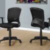 Office Chair, Adjustable Height, Swivel, Ergonomic, Armrests, Mesh - Black - Image 10