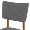 Dining Chairs (Set of 4), Wooden Dining Chair Armless, Mid Century Modern Upholstered Seat Cushion Dining Room Chair For Home Kitchen Dining Room Restaurant - Brown / Gray - Image 13