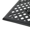 Outdoor Aluminum Dining Table With Lattice Design And Center Umbrella Hole - Black - Image 7