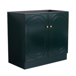 Modern Freestanding Bathroom Vanity With 2 Soft Close Cabinet Doors, Excluding Sink - Dark Green