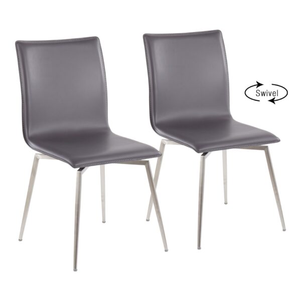 Mason - Contemporary Upholstered Chair (Set of 2) - Gray