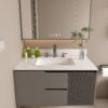 Bianco Carrara Venato Marble Vanity Top With Undermount Sink And Backsplash - White - Image 15