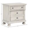 Nightstand Two Drawer - Antique Gray - Image 6