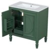 30" Bathroom Vanity With Sink, 2 Doors With Shelf, Soft Close Door Hinges, Vintage Style - Green - Image 14
