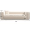 Marshall - Modern Boucle Sofa - Cream / White - Image 15