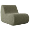 Curved Lounge Chair With Ottoman And High Resilience Foam - Green - Image 8