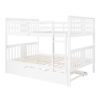 Full Over Full Bunk Bed With Twin Size Trundle And Ladder - White - Image 4