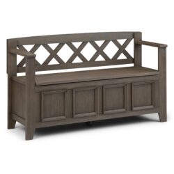 Amherst - Entryway Storage Bench - Farmhouse Gray