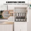 Farmhouse Style Pantry Cabinet With Drawer 2 Cabinets & 6 Door Shelves Adjustable Shelves Freestanding Cupboard - White - Image 5