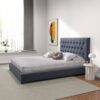 Donald - Queen Mid Century Modern Platform Bed - Gray - Image 13