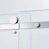 Semi-Frame Single Sliding Shower Door, 304 Stainless Steel, 5 / 16" (8Mm) Thick Sgcc Tempered Clear Glass - Brushed Nickel - Image 3