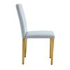 Exquisite 4 Dining Chairs Set With Metal Legs And Comfortable Sponge Filling - Light Gray - Image 9